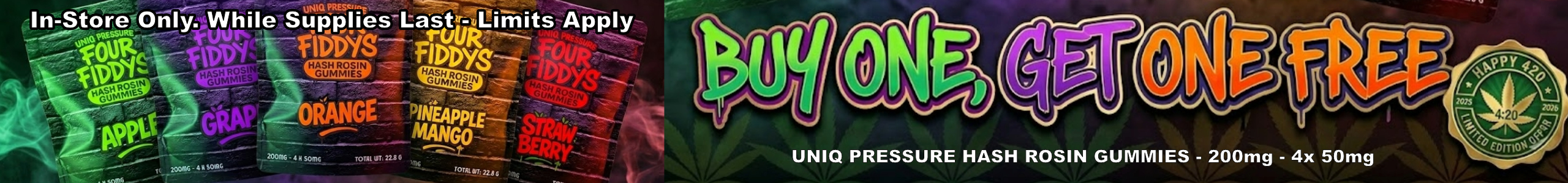 420 Sale BOGO free Hash Rosin gummies - four fiddys